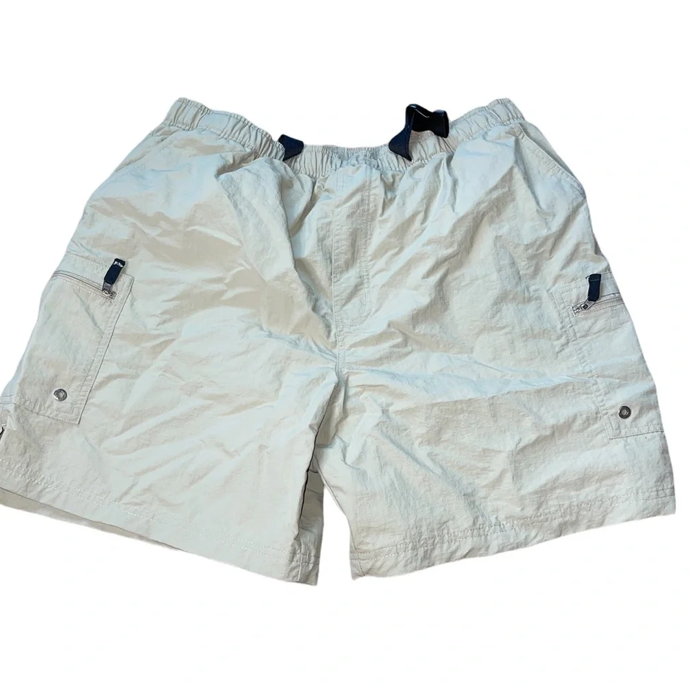 Vintage Cherokee Khaki cargo Swim trunks Size‎ L 36-3 8 with attached buck…